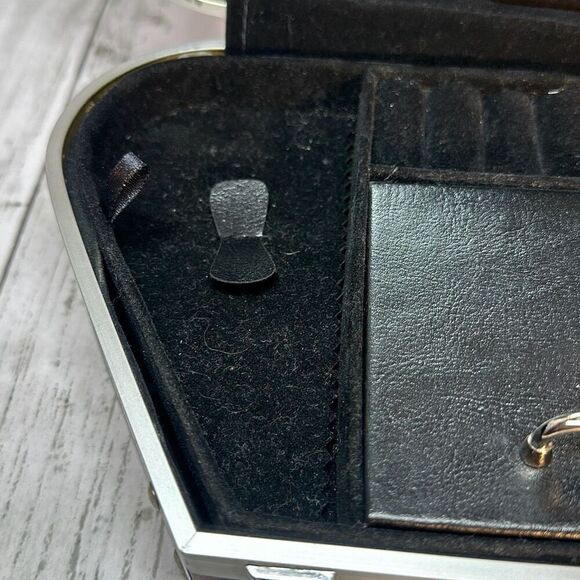 Vintage Hard Shell BERLIN LONDON PARIS Handbag Jewelry Case Organizer Footed - Picture 7 of 12